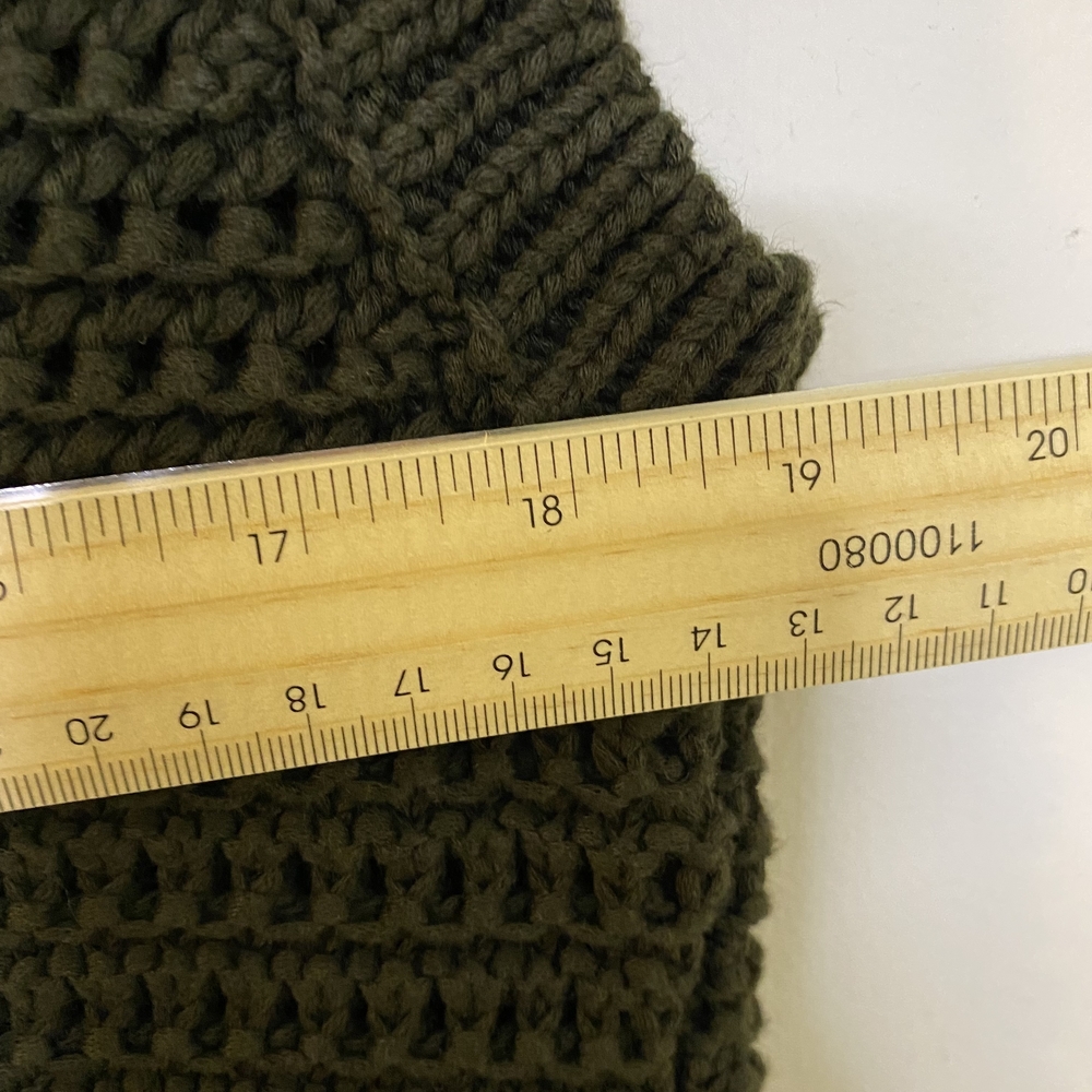 Lord & Taylor 424‎ FIFTH Open Knit Linen Blend Sweater Vest Dark Green - Picture 8 of 9